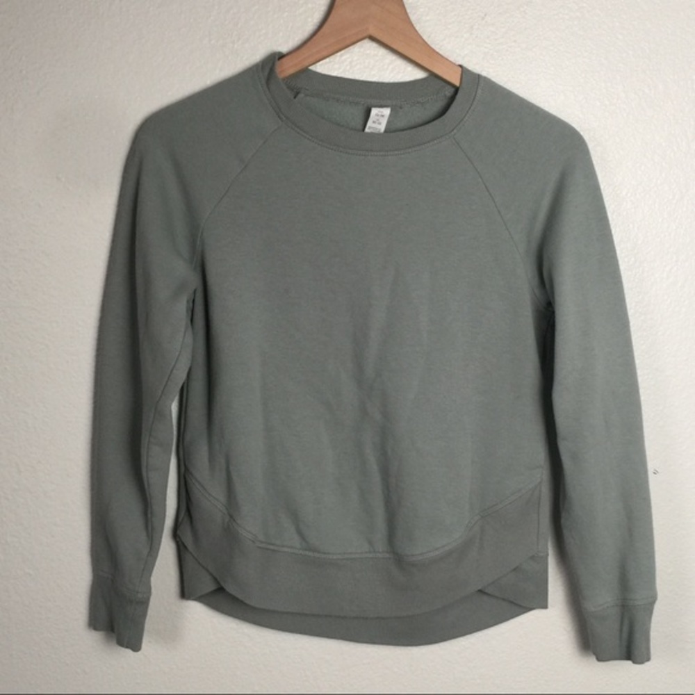 MARIKA WOMANS XS SWEATER CREW NECK GREEN GRAY